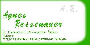 agnes reisenauer business card